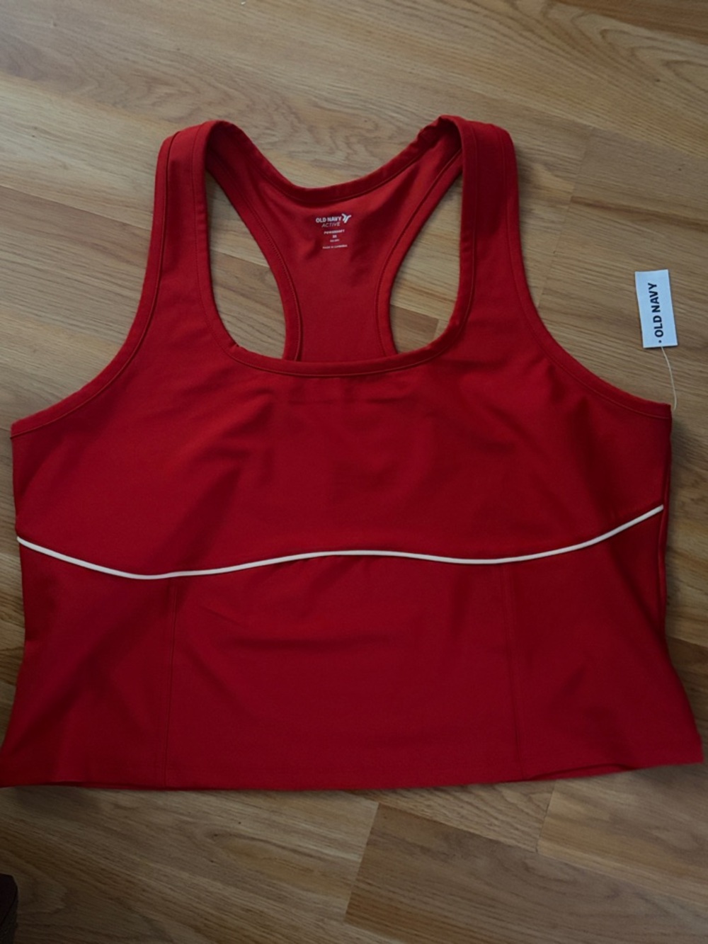 Old Navy PowerSoft Racerback Cropped Shell Tank - Picture 2 of 3